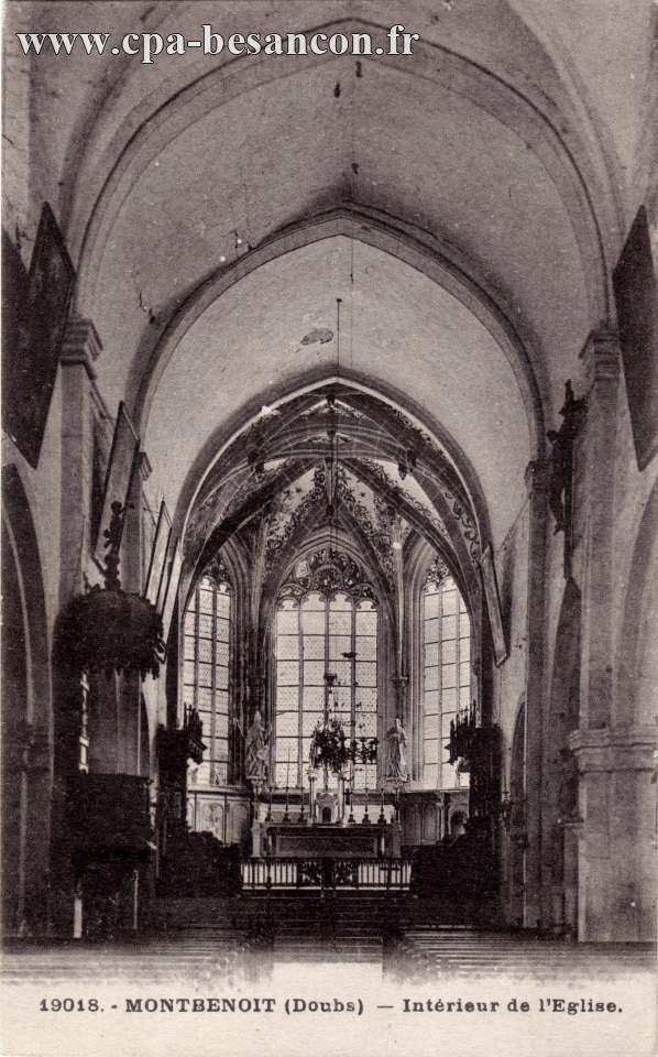 19018. - MONTBENOIT (Doubs) - Intérieur de l'Eglise.